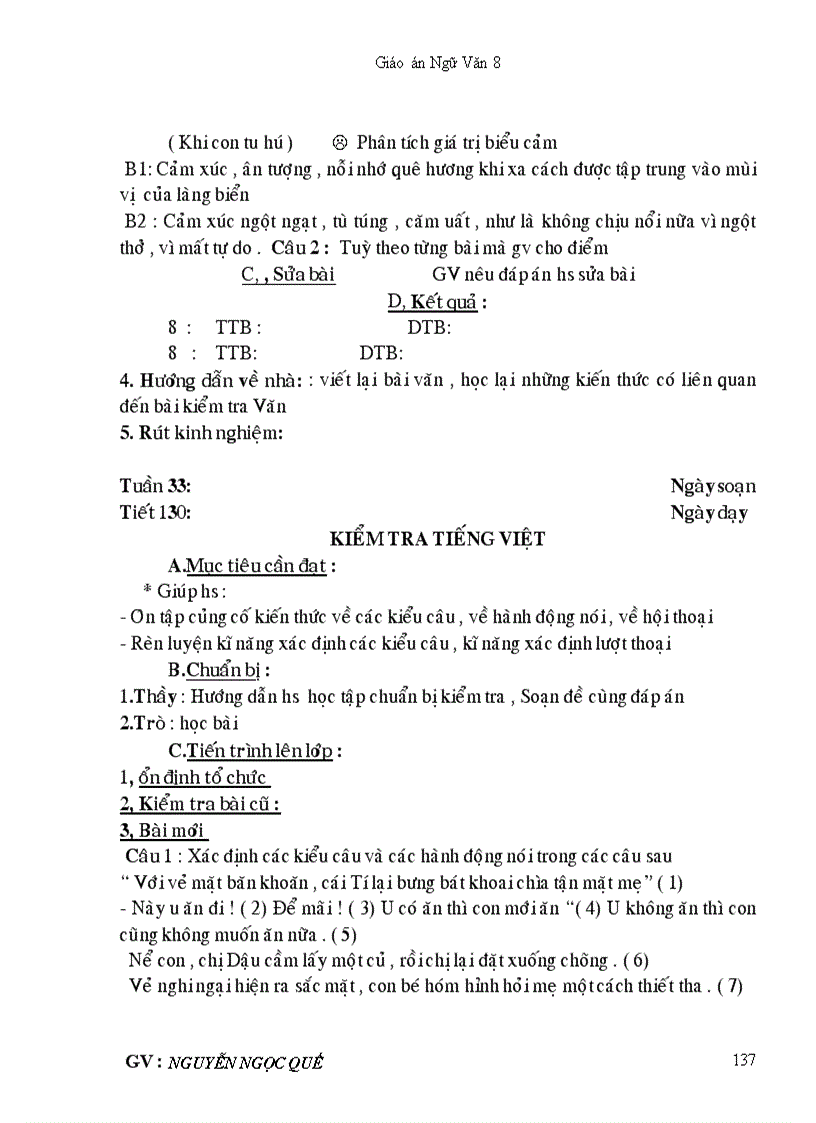 image for page Ngữ văn 8 kì ii chuẩn kt