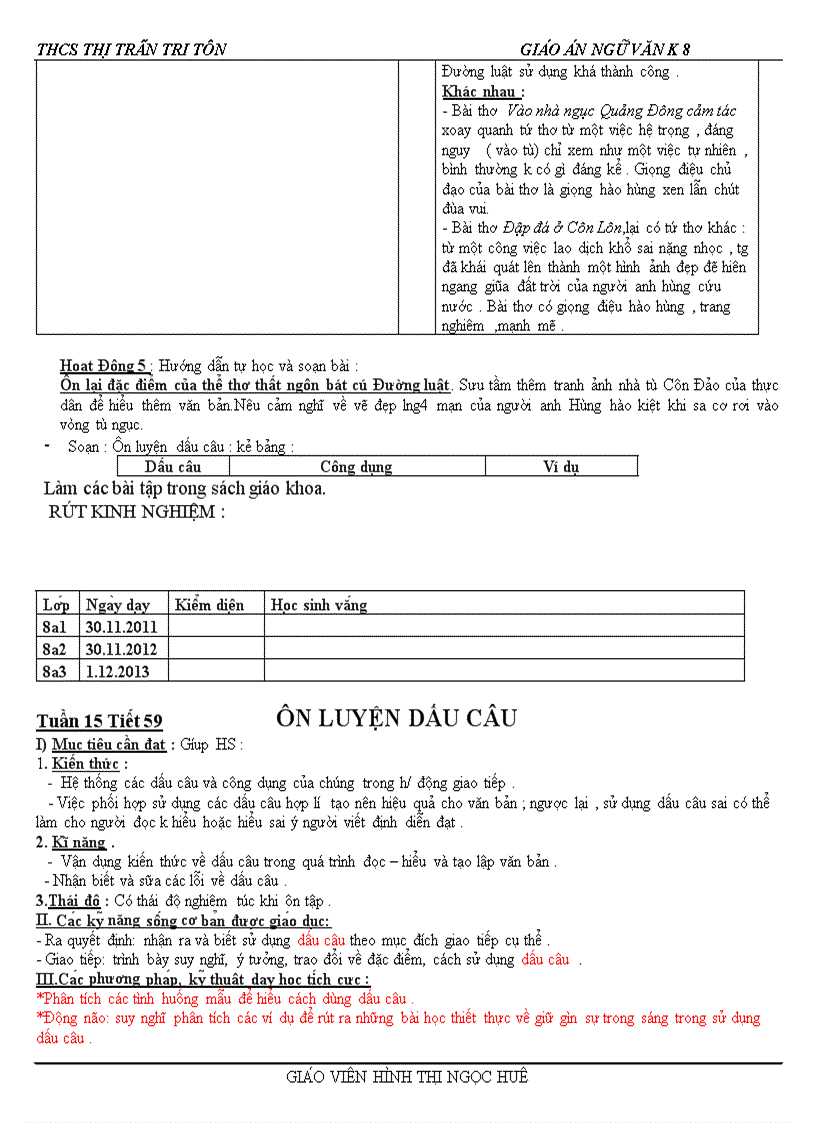 image for page Ngữ văn 8 tuần 15 Tích hợp đủ