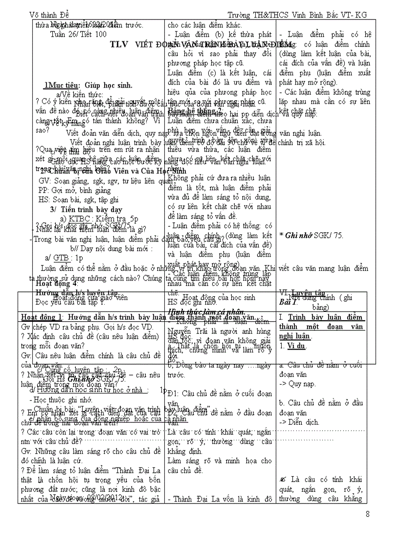 image for page Ngữ văn 8 tuần 26 CKTKN