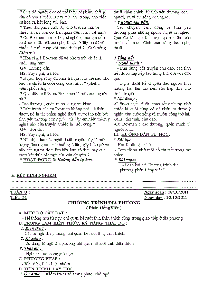 image for page Ngữ văn 8 tuần 8 CKTKN