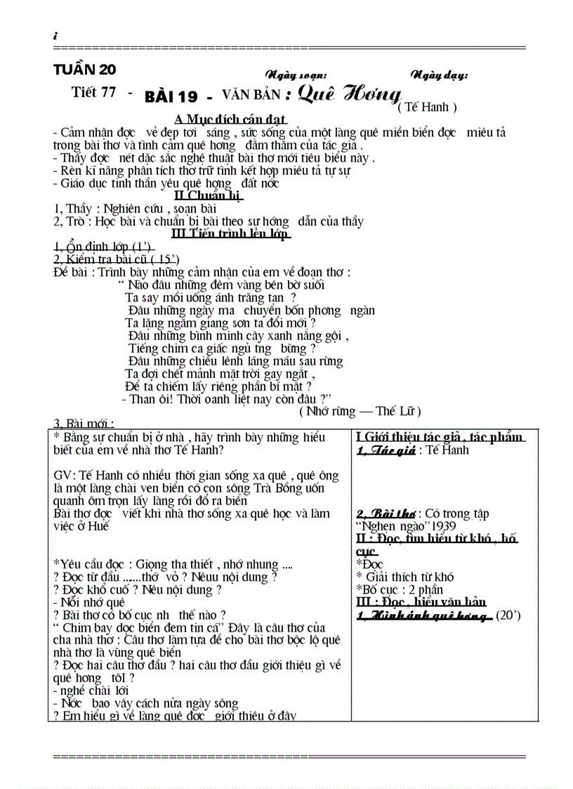 image for page Ngữ văn lớp 8 tuần 20