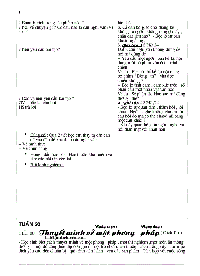 image for page Ngữ văn lớp 8 tuần 20