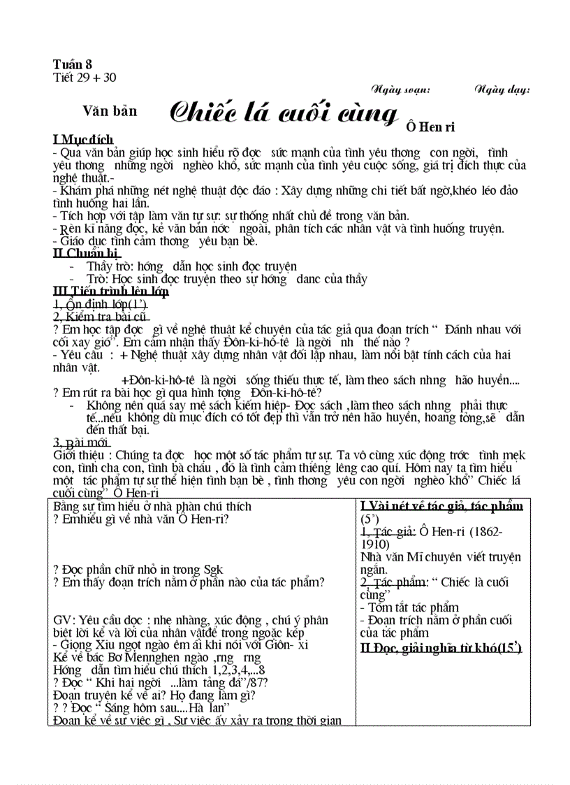 image for page Ngữ văn lớp 8 tuần 8