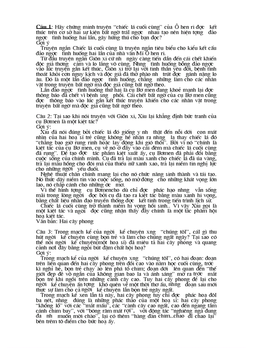 image for page Nội dung ôn tập văn 8 giai đoạn 1