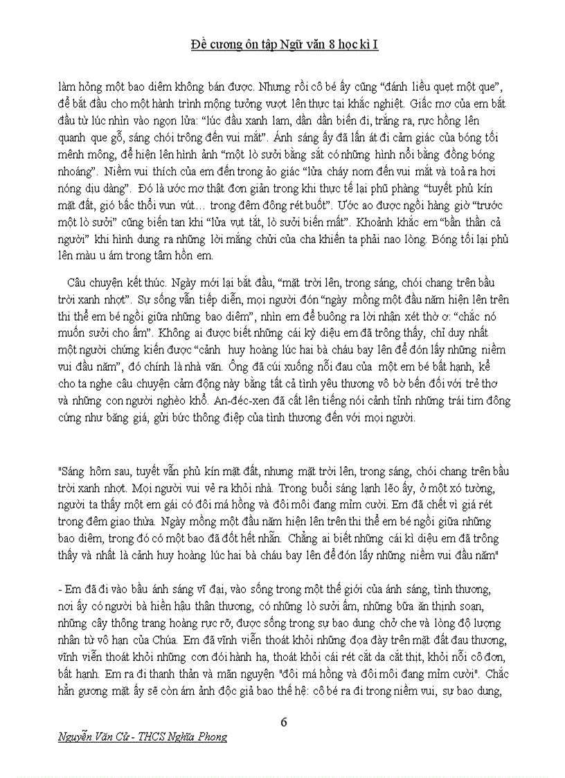 image for page Ôn tập học ki I Ngữ văn 8