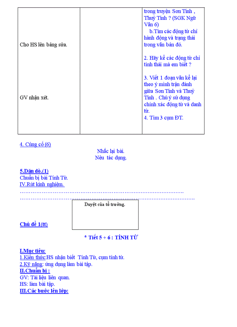 image for page Ôn tập về loại từ TV