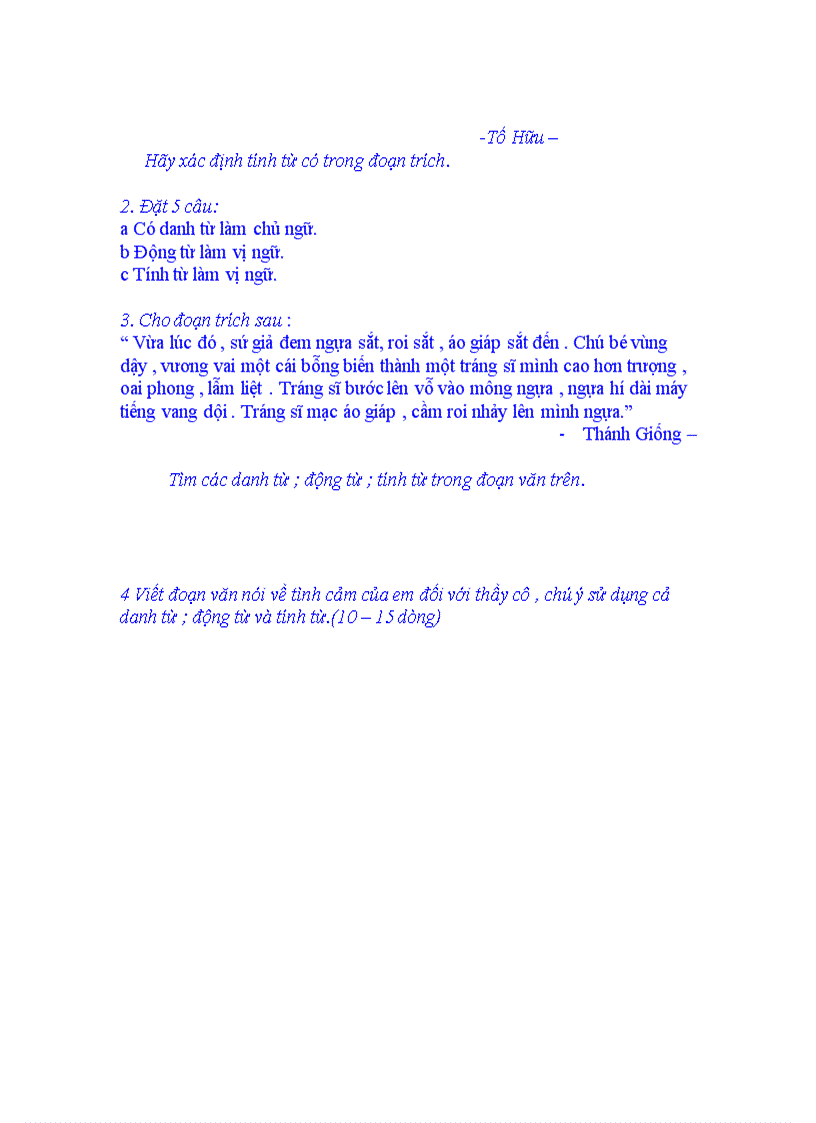 image for page Ôn tập về loại từ TV