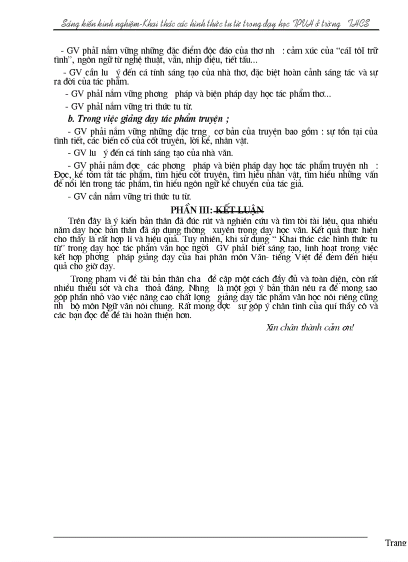 image for page SKKNBB Khai thác các hình thức tu từ trong TPVH THCS