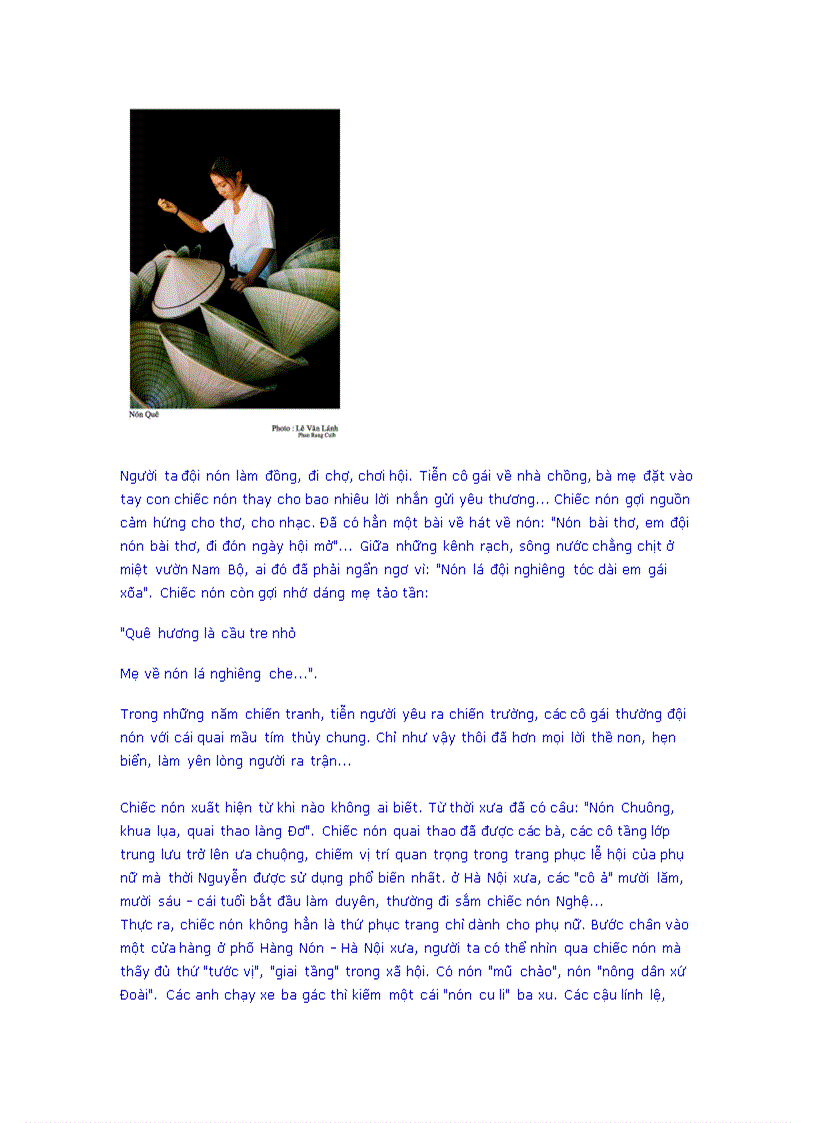 image for page Thuyết minh về chiếc nón lá