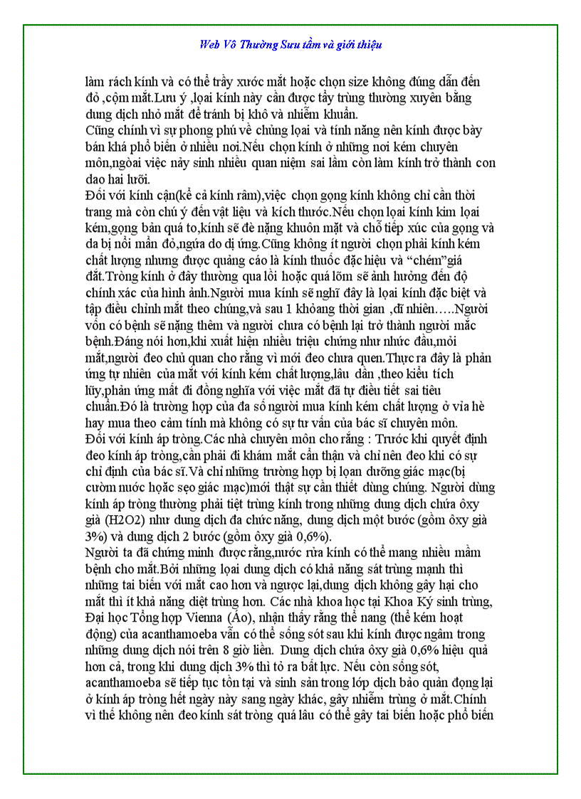 image for page Thuyết minh về kính đeo mắt