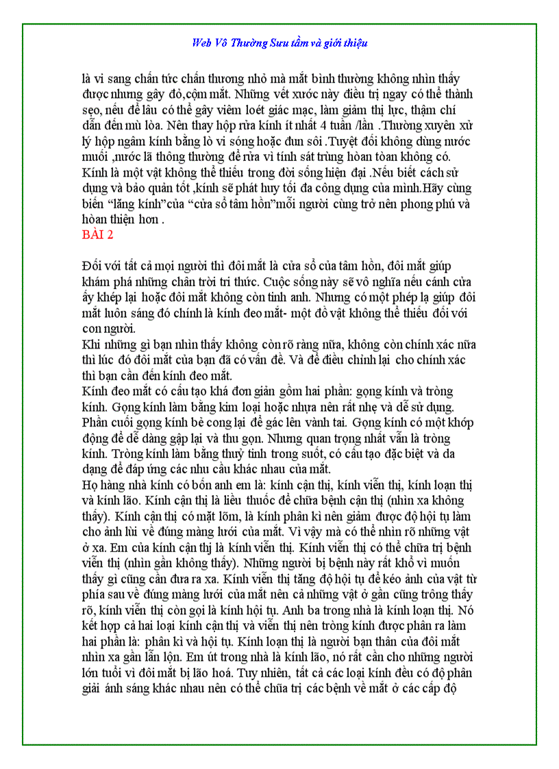 image for page Thuyết minh về kính đeo mắt