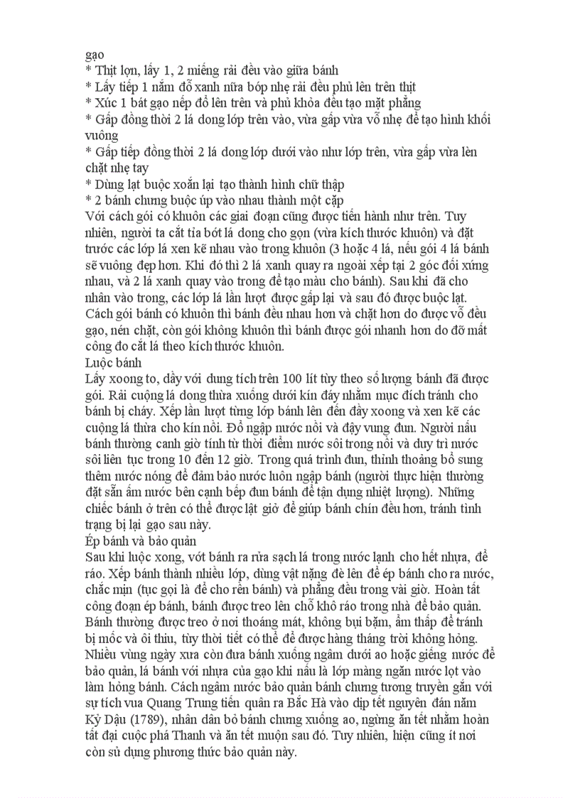 image for page Thuyết minh về món ăn dân tộc bánh chưng