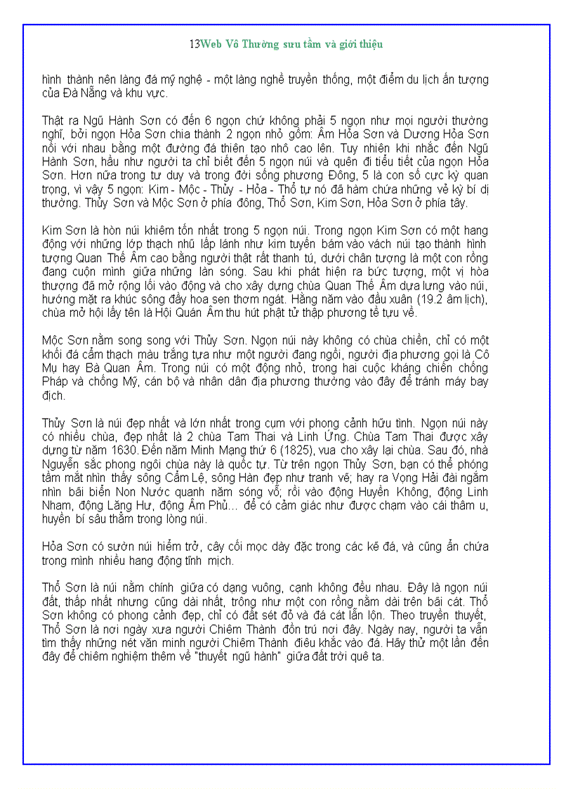 image for page Thuyết minh về ngũ hành sơn