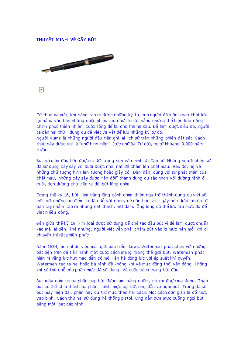 Thuyết minh về cây bút 1