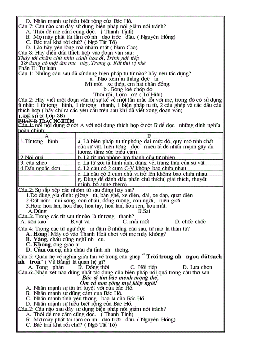 image for page Tiết 62 kiểm tra tiếng việt có ma tran