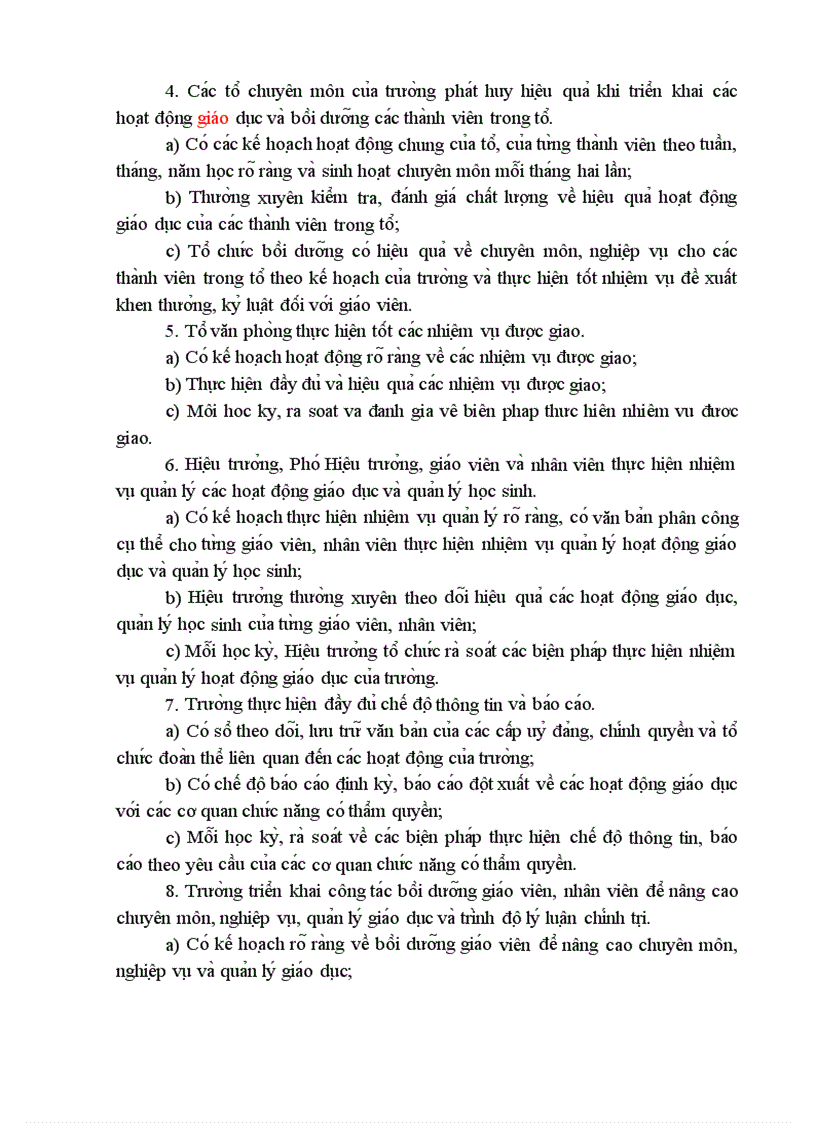 image for page Tiêu chí đánh giá chất lượng GD trường Tiểu học