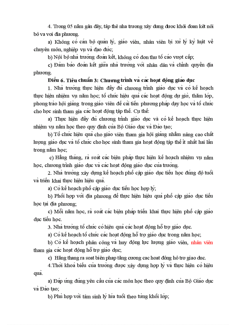 image for page Tiêu chí đánh giá chất lượng GD trường Tiểu học