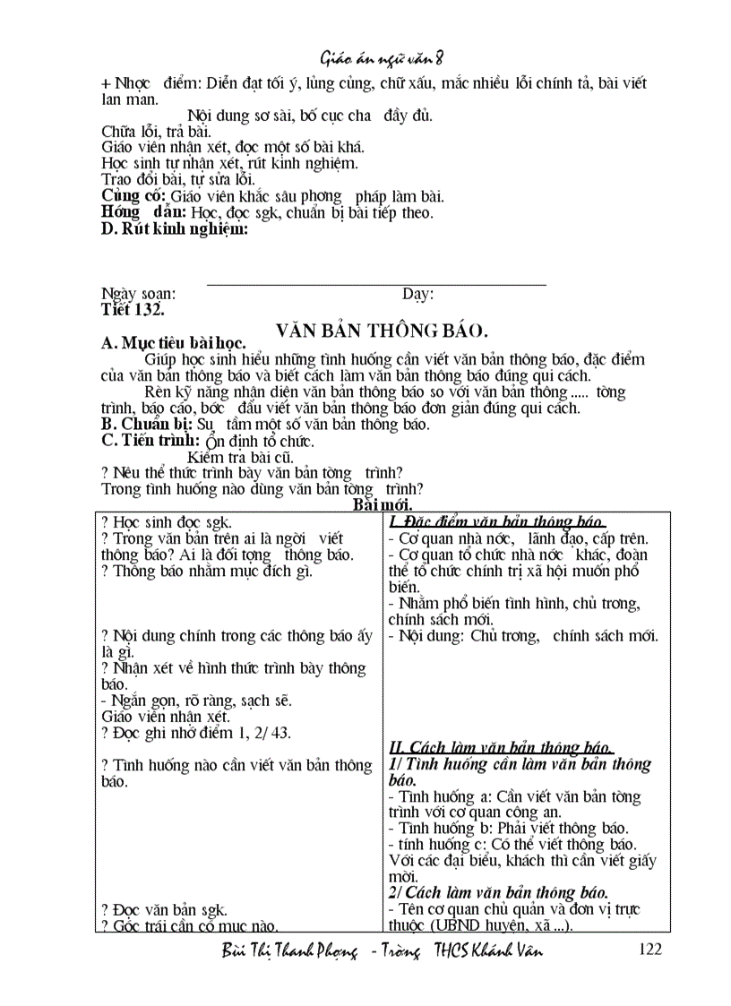 image for page Toàn bộ giáo án Ngữ văn 8