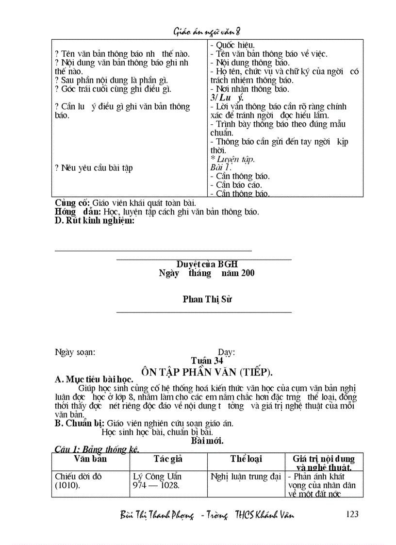 image for page Toàn bộ giáo án Ngữ văn 8