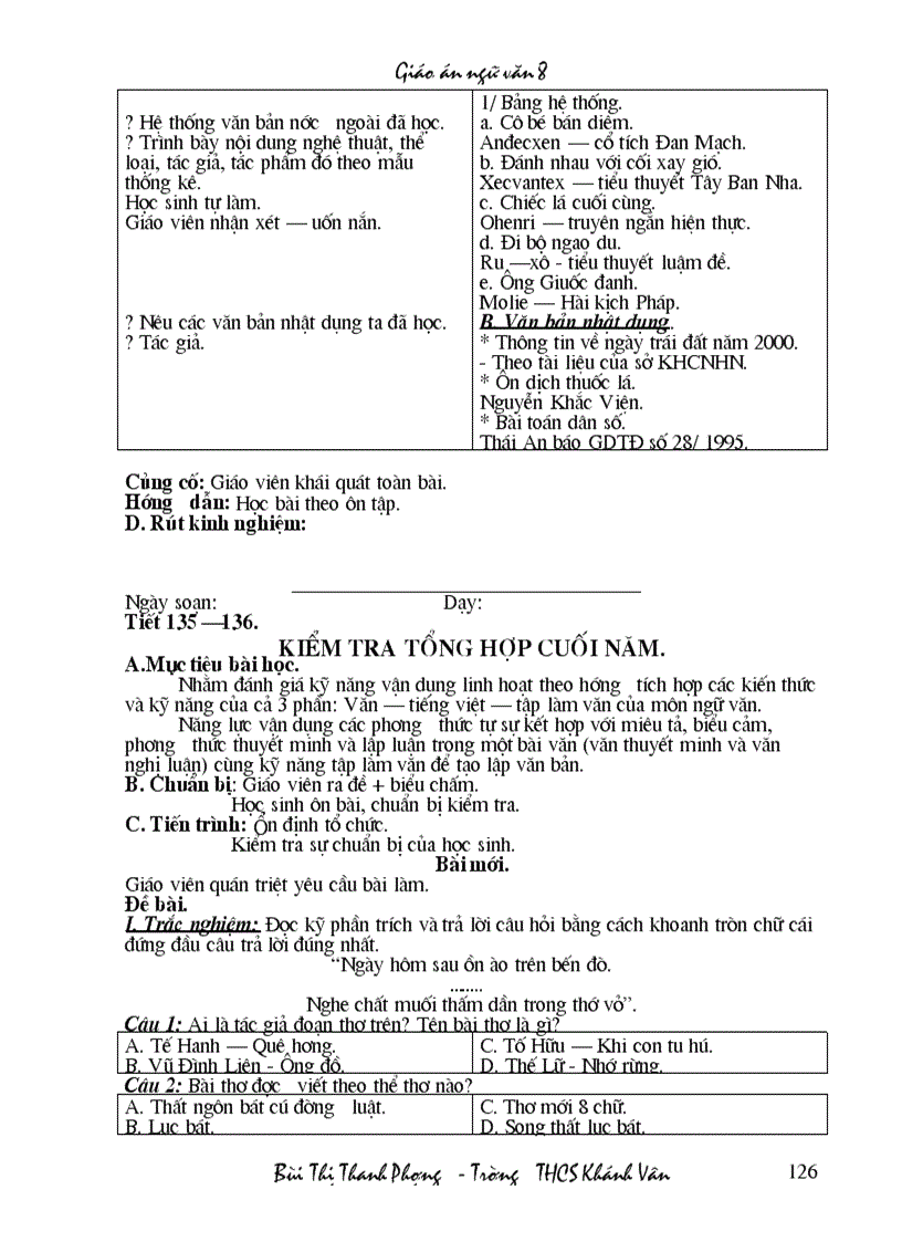 image for page Toàn bộ giáo án Ngữ văn 8