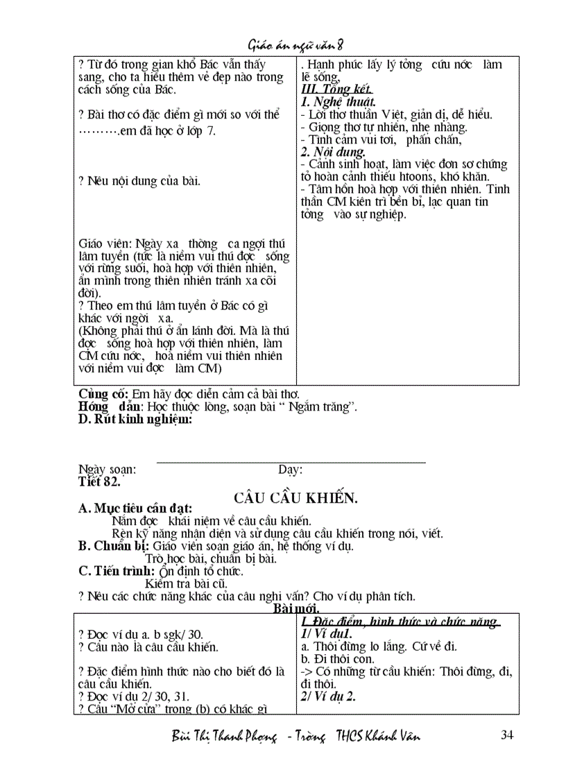 image for page Trọn bộ Giáo án văn 8 dành cho các thầy cô tham khảo