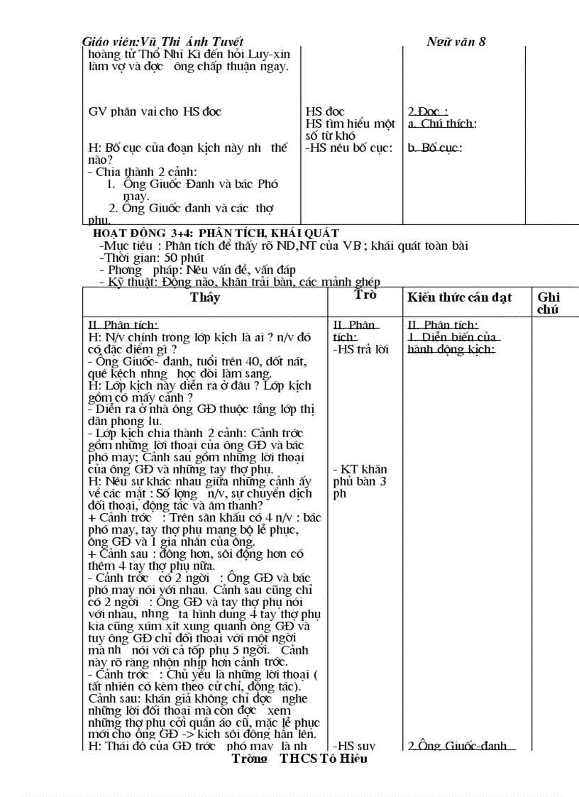 image for page Tuần 32 Giáo án 4 cột HP