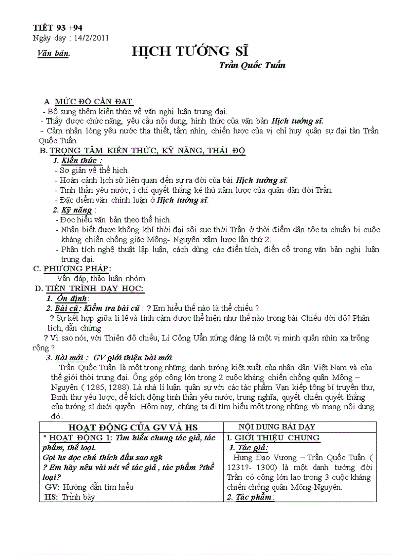 image for page Văn 8 Tiết 93 HỊCH TƯỚNG SĨ