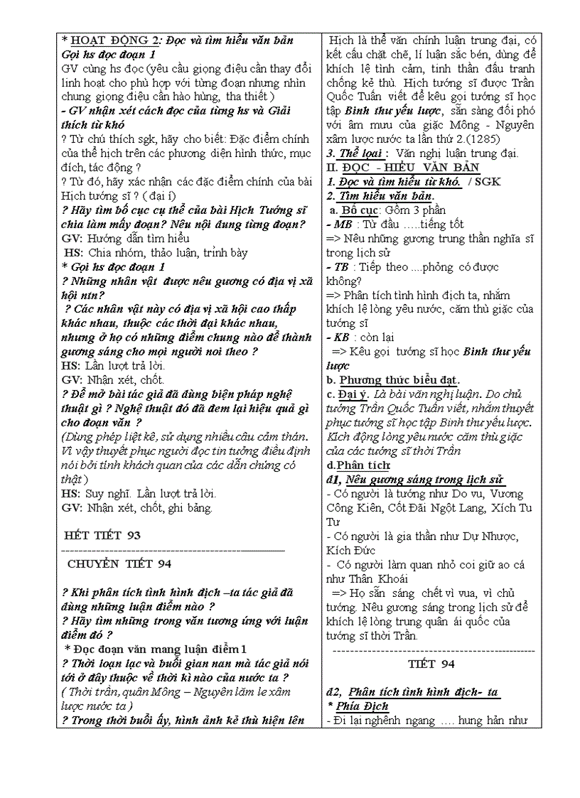 image for page Văn 8 Tiết 93 HỊCH TƯỚNG SĨ