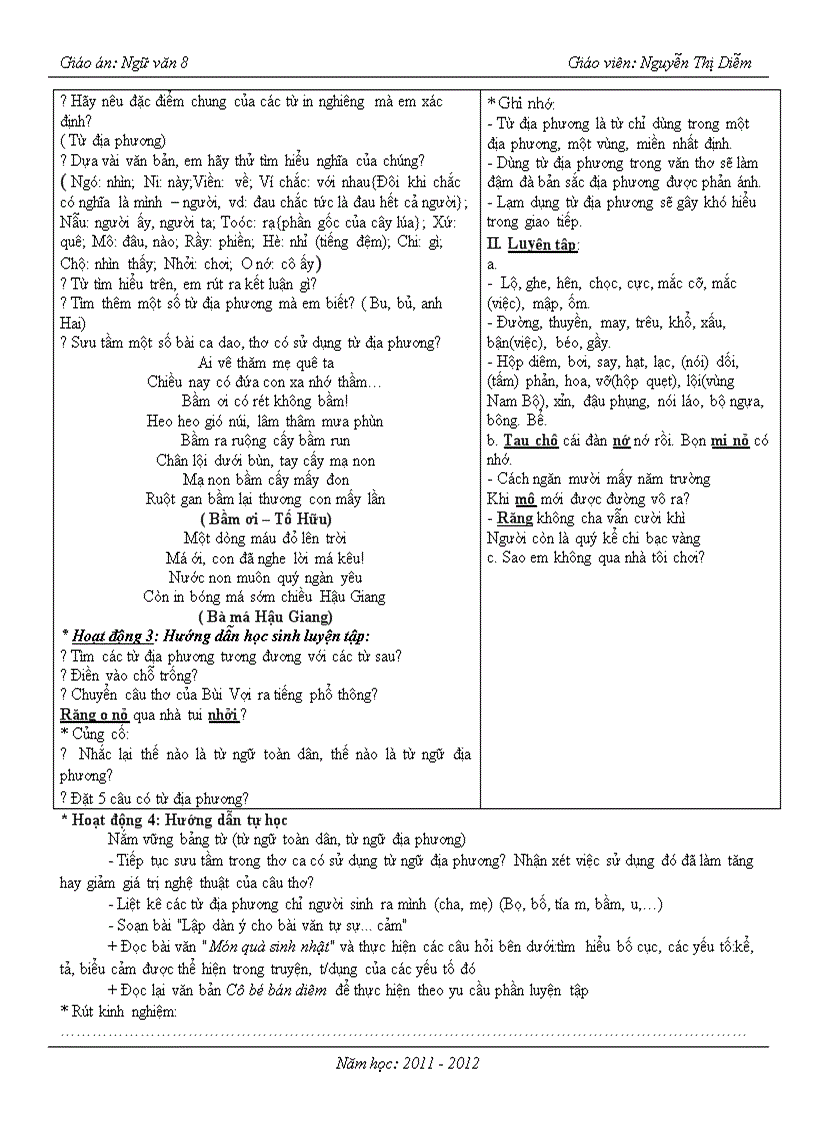 image for page Văn 8 Tuan 8 chuẩn kiến thức