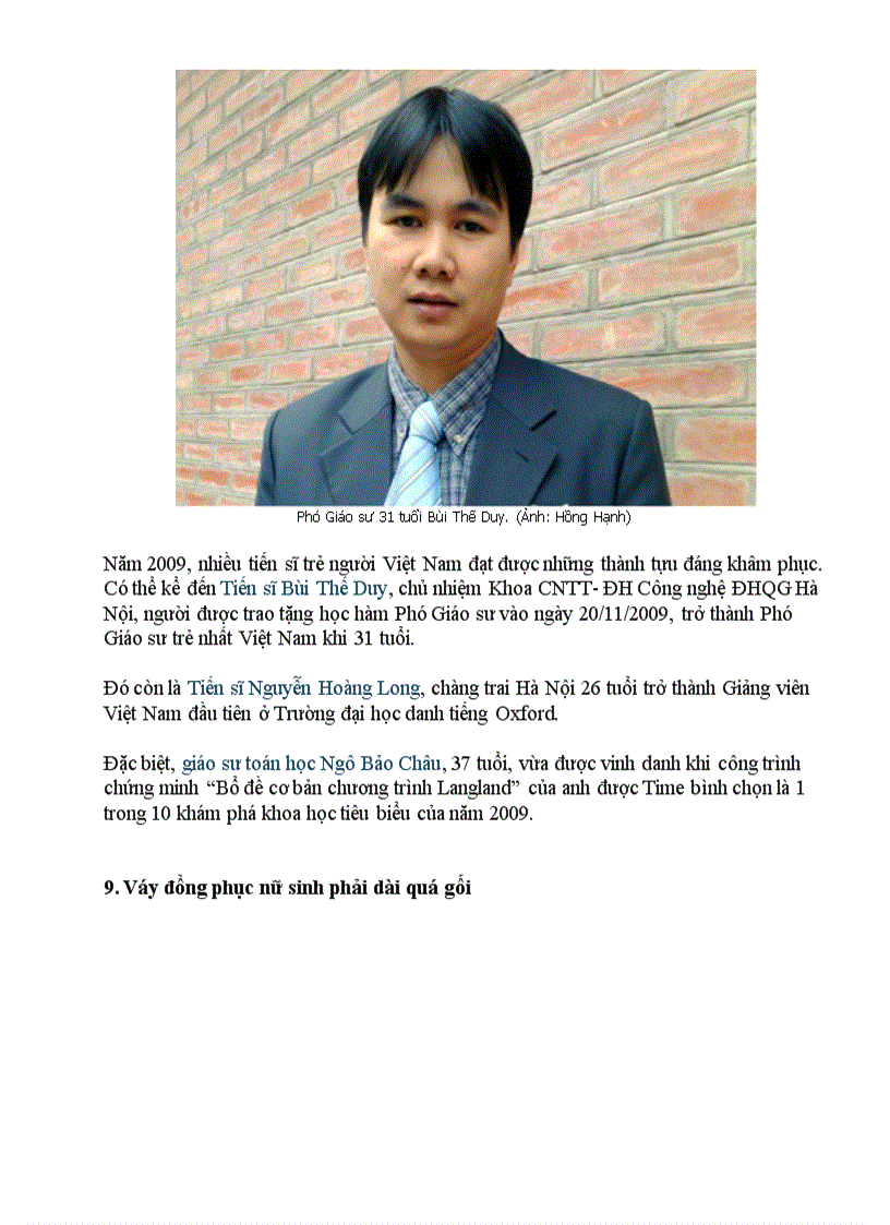 image for page 10 sự kiện giáo duc nổi bật năm 2009