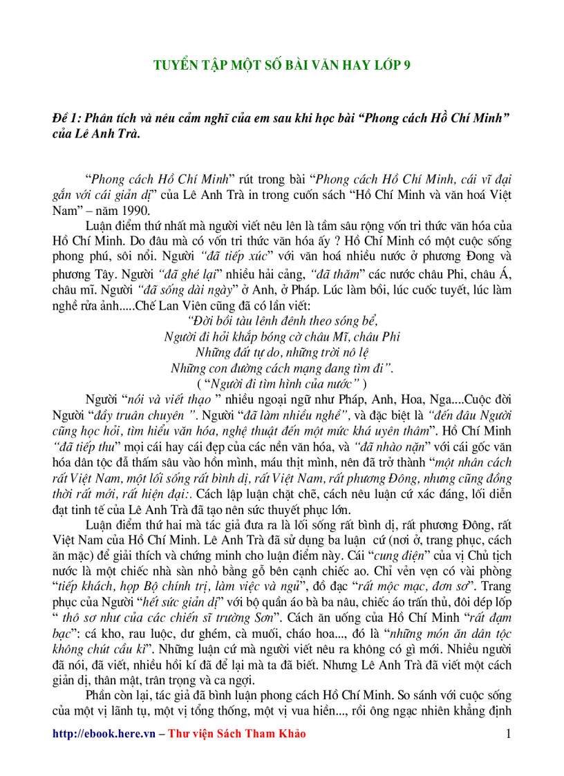 image for page 100 bài văn mẫu 9