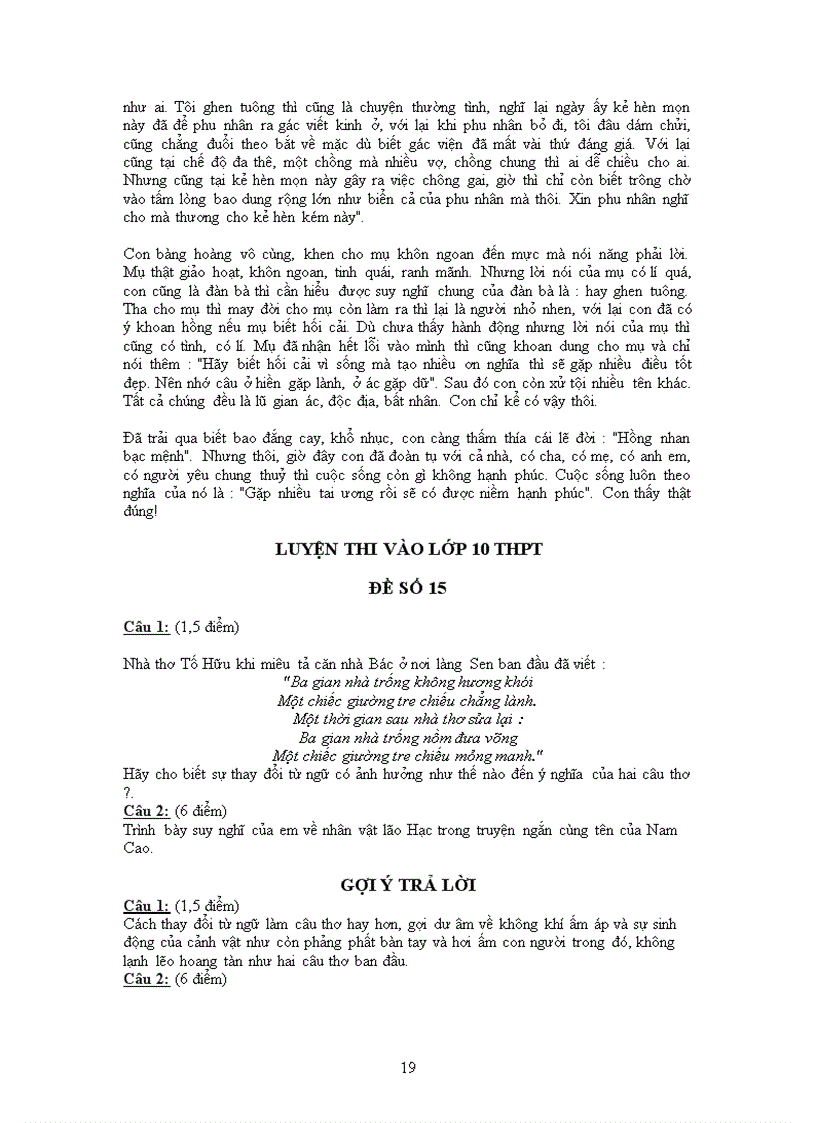 image for page 17 đề đáp án Văn 9 Luyện thi vào THPT