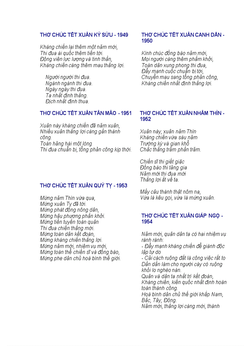 image for page 20 bài thơ chúc tết của Hồ Chủ Tịch