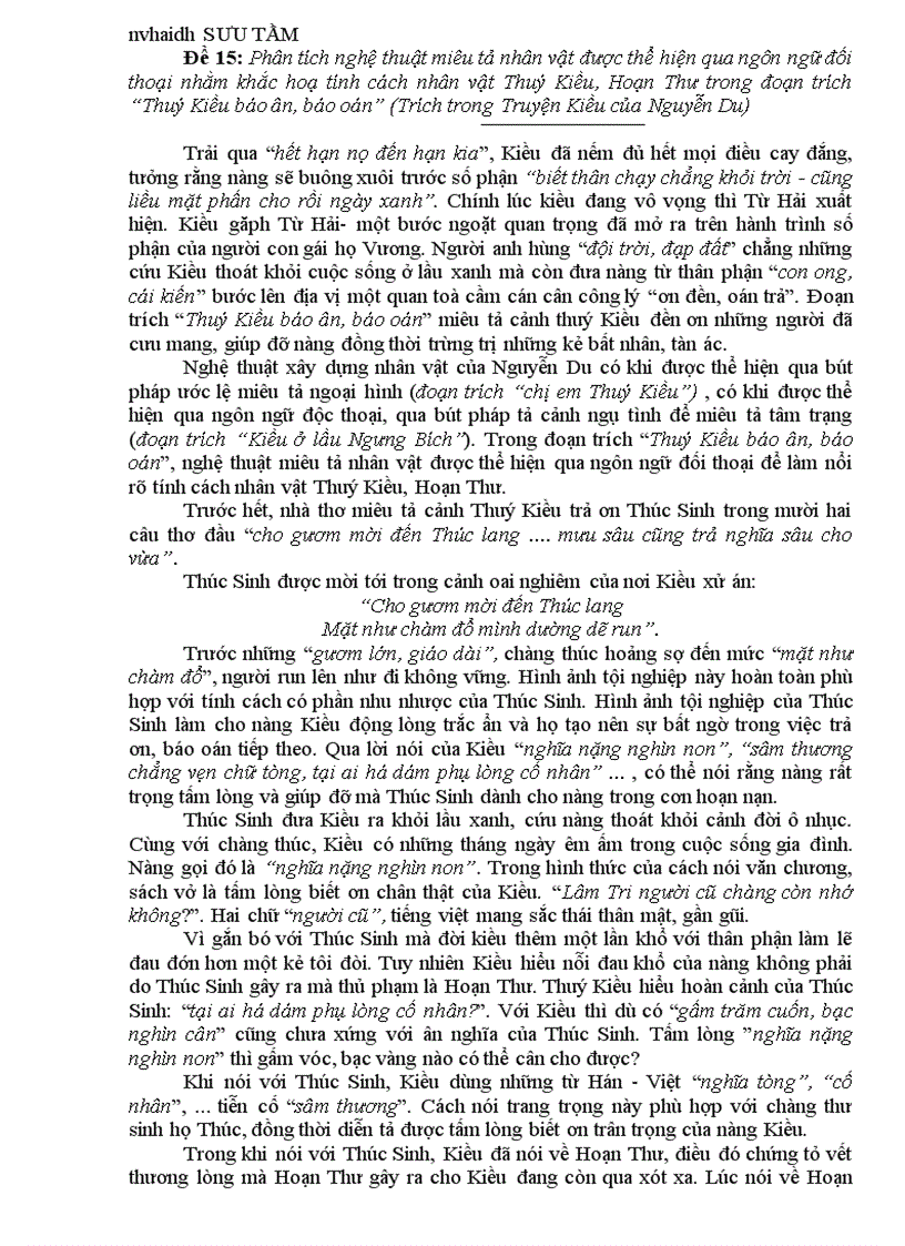 image for page 20 bài văn hay lớp 9