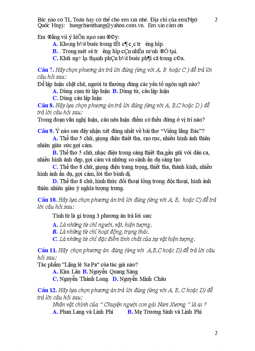 image for page Bài tập Ngữ văn 9