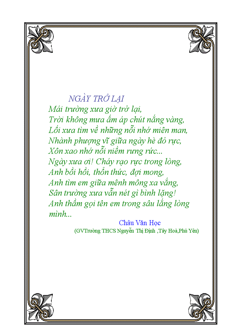 image for page Bài thơ khoảng trời yêu dấu