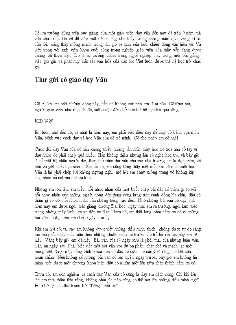 image for page Bài viết dự thi Nét bút tri ân