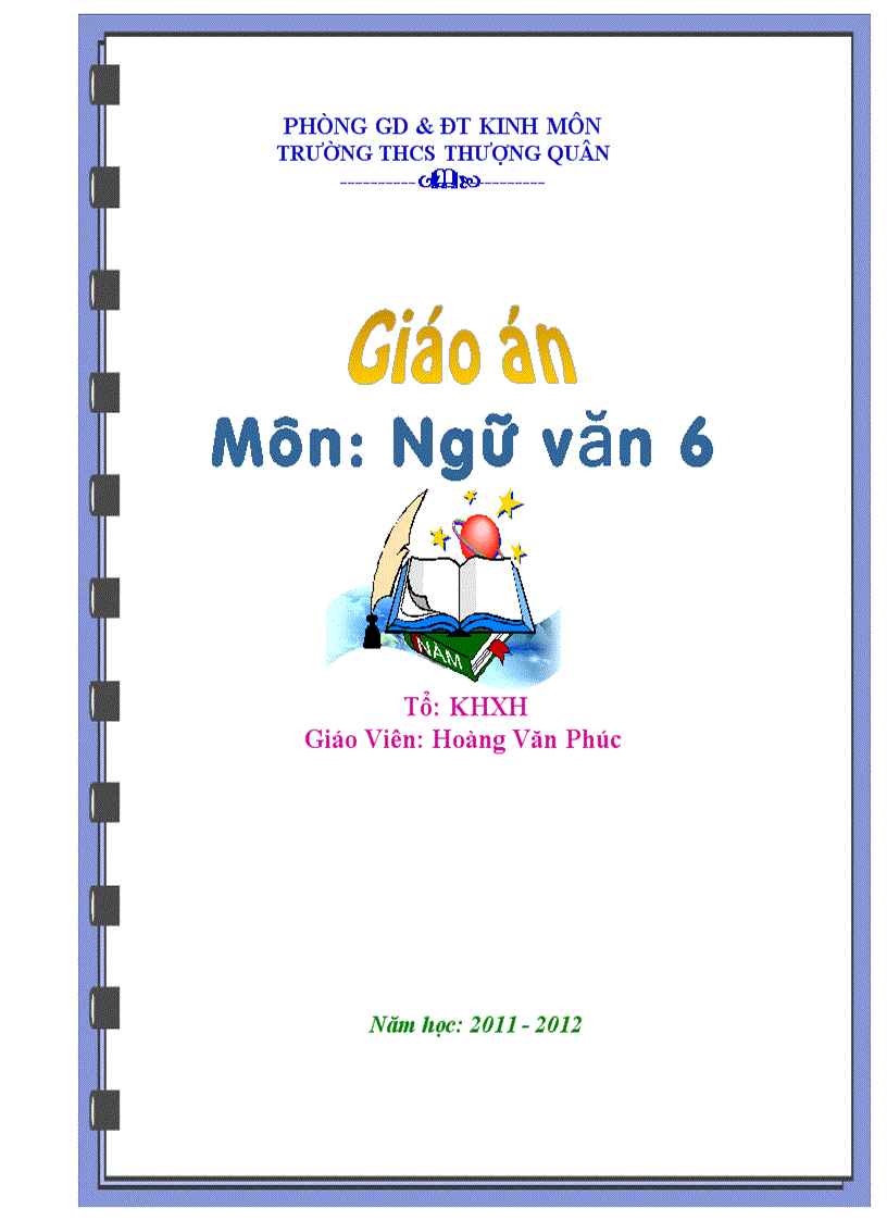 Bia Giao An Ngữ Văn đẹp