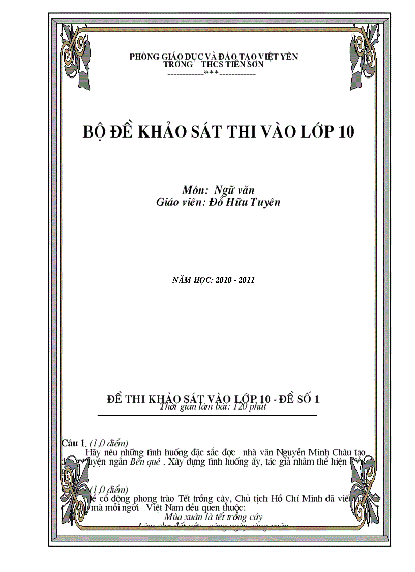 image for page Bộ đề luyện thi ngữ văn 9