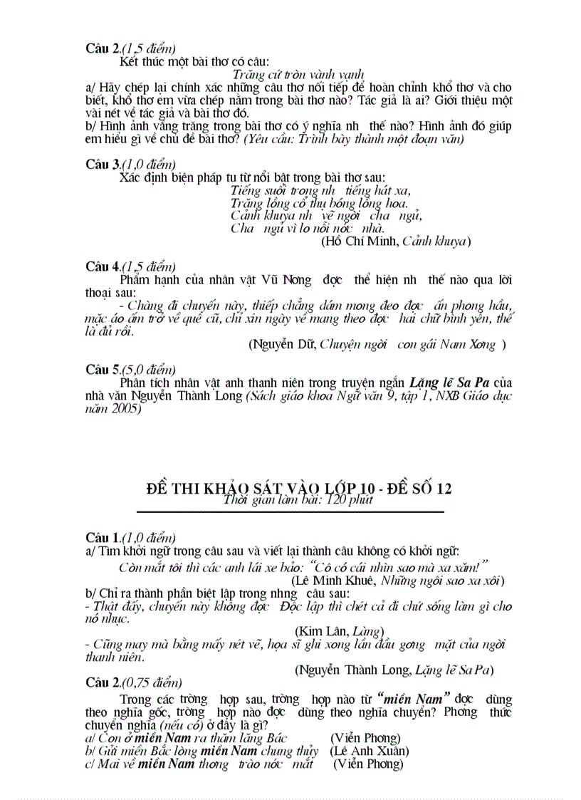 image for page Bộ đề luyện thi ngữ văn 9