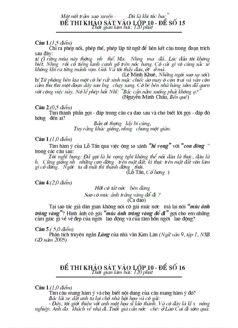 image for page Bộ đề luyện thi ngữ văn 9