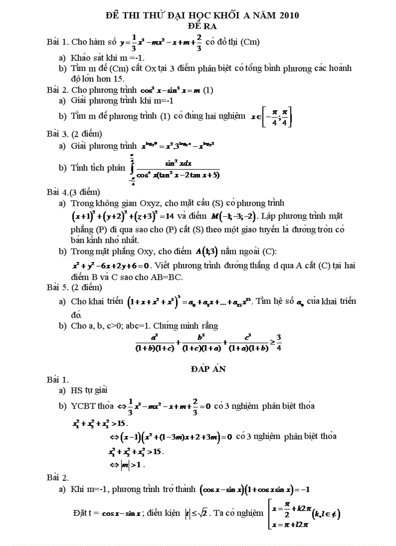image for page Bộ đề ôn thi đại học 2010 da chi tiết