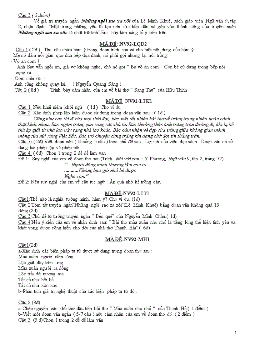 image for page Bộ đề thi học kì 2 lớp 9