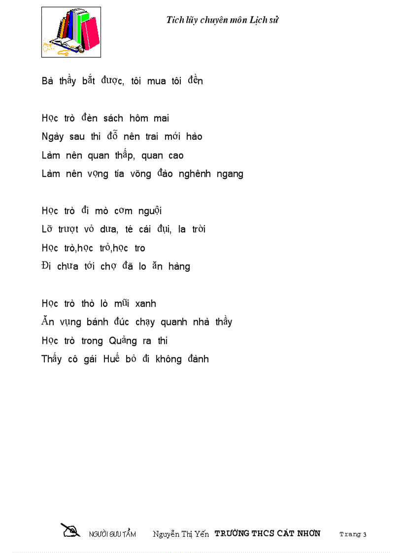 image for page Ca dao tục ngữ về việc học hành