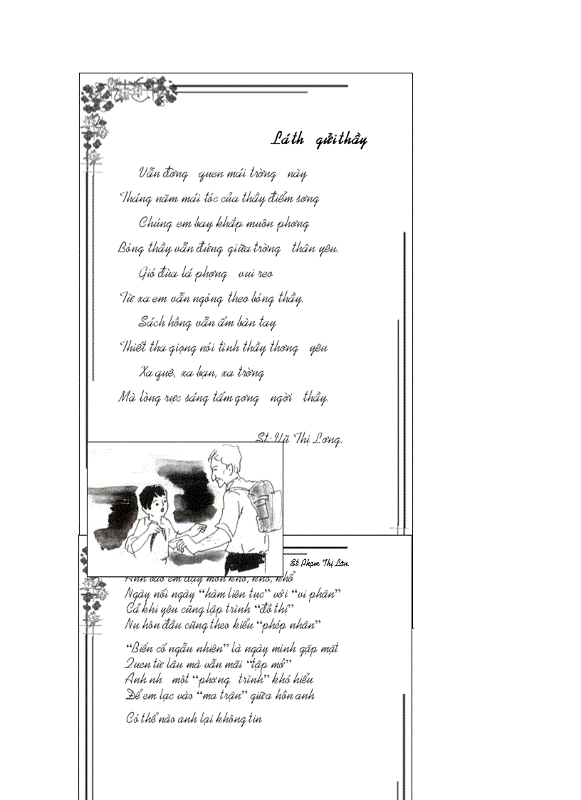 image for page Cac bai tho hay ve thay co