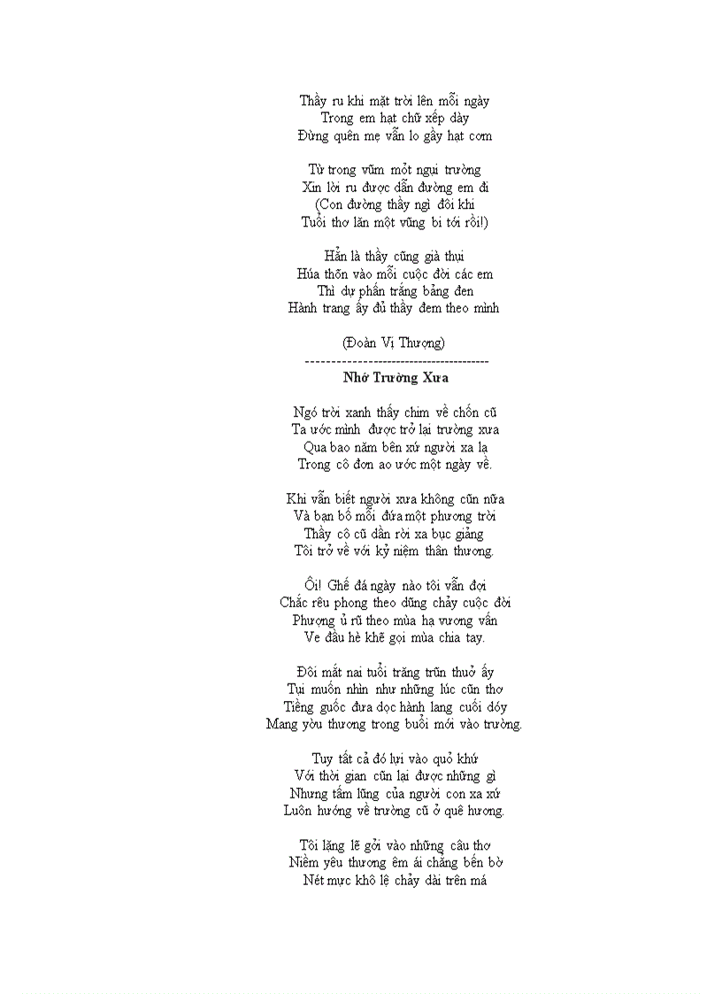 image for page Cac bai tho hay ve thay co