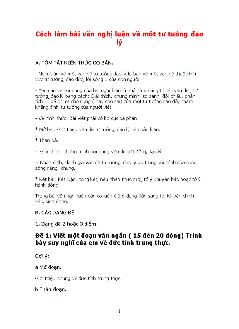 image for page Cách làm và tuyển tập các bài văn nghị luận Lớp 9 P1