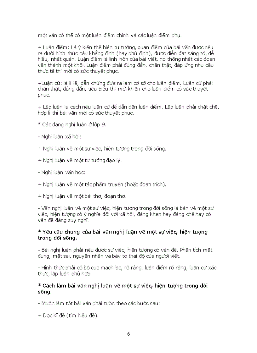 image for page Cách làm và tuyển tập các bài văn nghị luận Lớp 9 P1