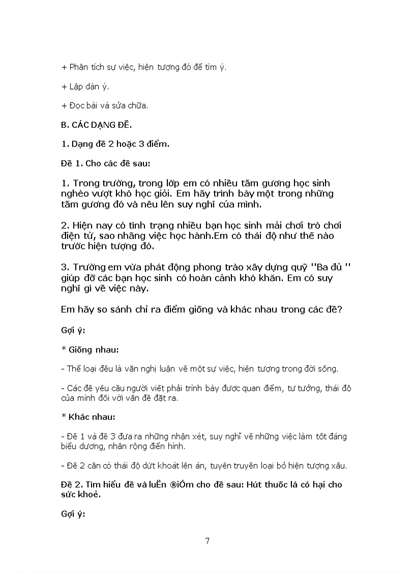 image for page Cách làm và tuyển tập các bài văn nghị luận Lớp 9 P1