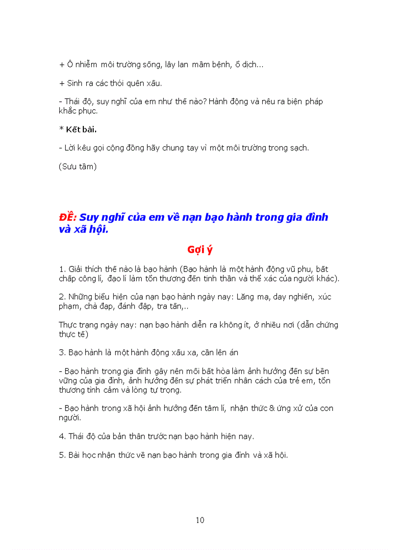 image for page Cách làm và tuyển tập các bài văn nghị luận Lớp 9 P1